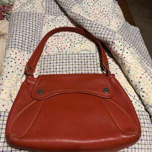 Vintage Y2K COLE HAAN Burnt Orange Pebbled Leather Hobo Bag, Buttery Soft, EUC